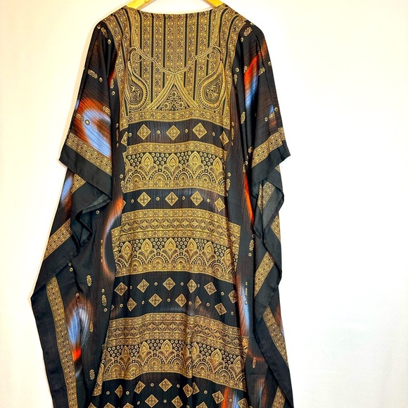 Sante Classic Womens Mumu Kaftan Maxi Dress One Size Summer Vacation 1970’s Boho - Picture 7 of 10
